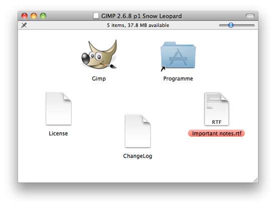 gimp save for web for mac